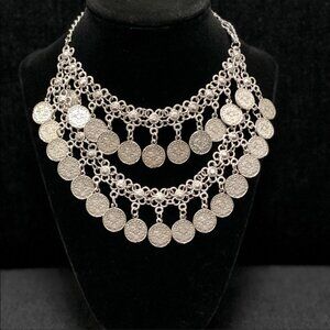 Vintage Style Bohemian Coin Charm Necklace